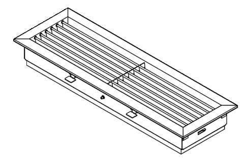 Grille à air intérieure, avec angle de sortie d’air ajustable