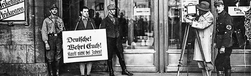 Nazis boykottieren das Warenhaus Wertheim im Jahre 1933