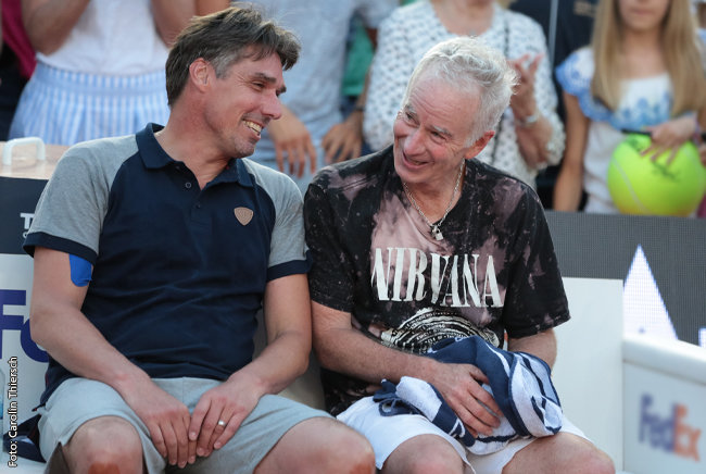 Michael Stich und John McEnroe